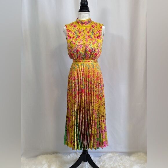 Saloni Tie-Back Midi-Dress size 0 - Picture 11 of 16